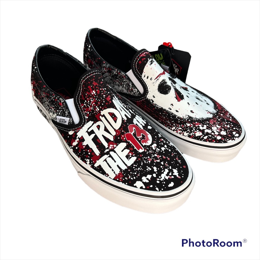 Vans x House Of Terror Classic Slip-On Friday The 13th Shoes New Men’s Size 10